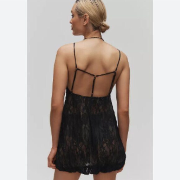 Brand New By Anthropologie Lace-Trim Bubble Tunic Top - Picture 1 of 7